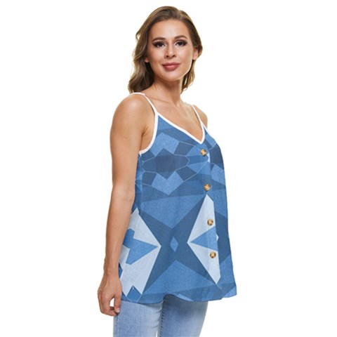 Casual Spaghetti Strap Chiffon Top 