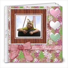 Pretty Pink and Green Baby Girl Kid Book - 8x8 Photo Book (20 pages)