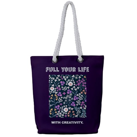 Full Print Rope Handle Tote (Small) 