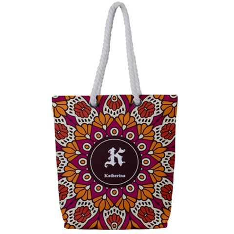 Full Print Rope Handle Tote (Small) 