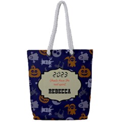 Halloween Pattern - Full Print Rope Handle Tote (Small)