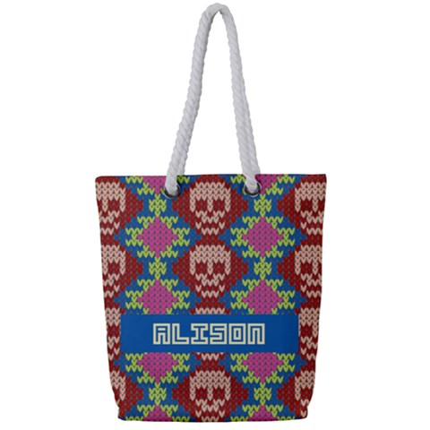 Full Print Rope Handle Tote (Small) 