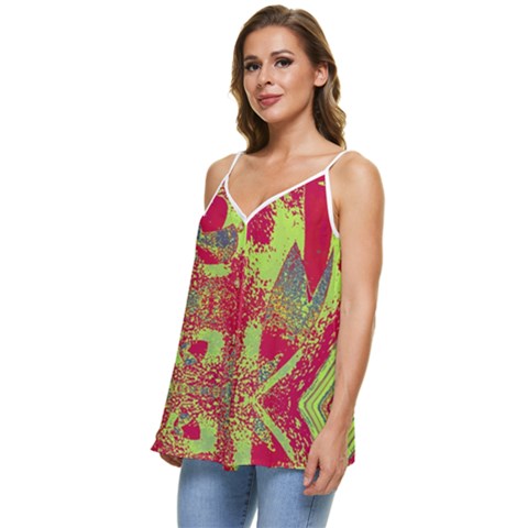 Casual Spaghetti Strap Chiffon Top 