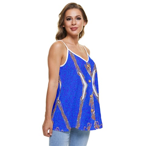 Casual Spaghetti Strap Chiffon Top 