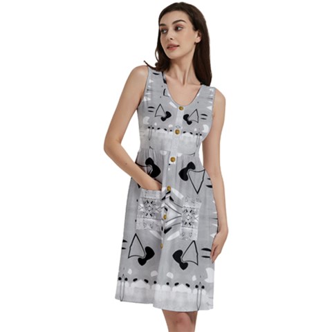 Sleeveless Dress With Pocket 