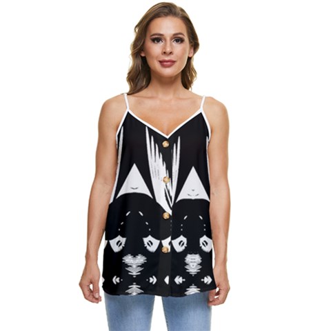 Casual Spaghetti Strap Chiffon Top 