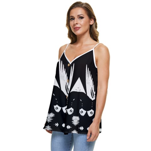 Casual Spaghetti Strap Chiffon Top 