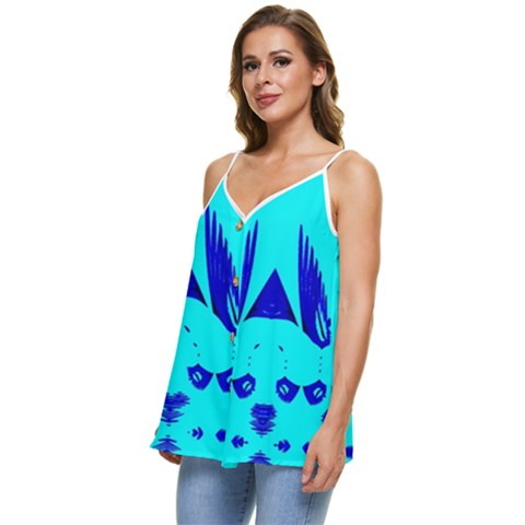 Casual Spaghetti Strap Chiffon Top 