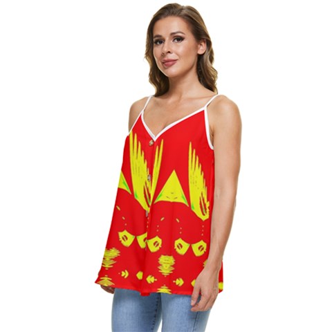 Casual Spaghetti Strap Chiffon Top 