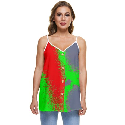 Casual Spaghetti Strap Chiffon Top 
