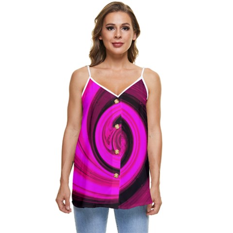 Casual Spaghetti Strap Chiffon Top 