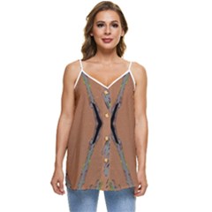 Casual Spaghetti Strap Chiffon Top