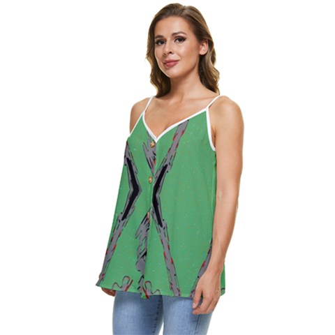 Casual Spaghetti Strap Chiffon Top 