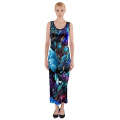 DragonTigerDress1 - Fitted Maxi Dress