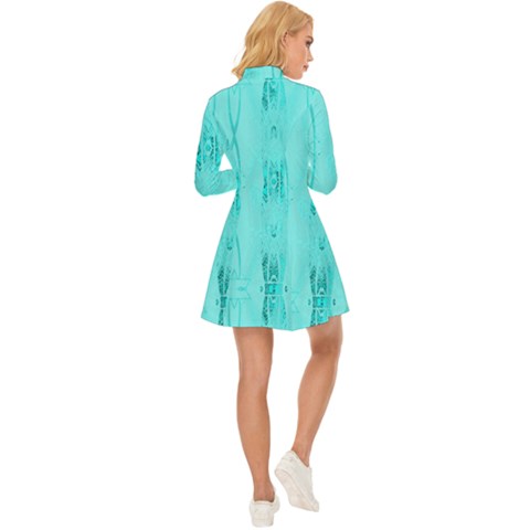 Long Sleeve Velour Longline Dress 