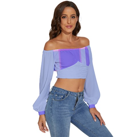 Long Sleeve Crinkled Weave Crop Top 