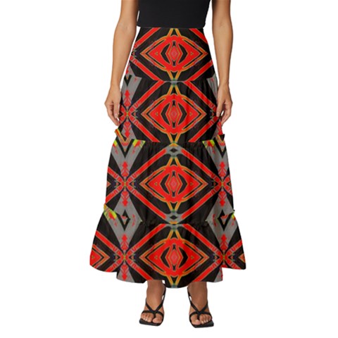 Tiered Ruffle Maxi Skirt 