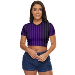 Itop - Side Button Cropped T-Shirt