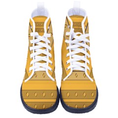 Orange Shoes - Men s High-Top Canvas Sneakers