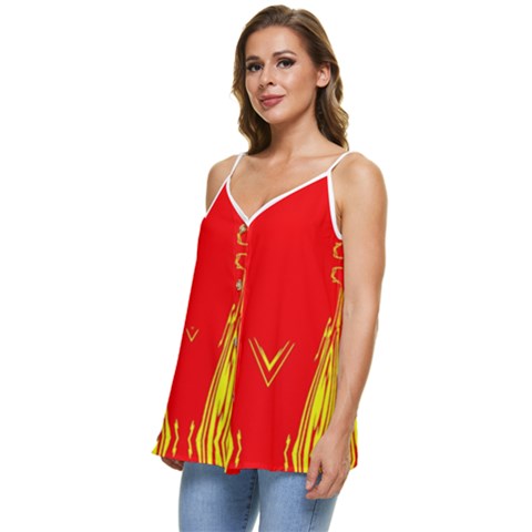 Casual Spaghetti Strap Chiffon Top 