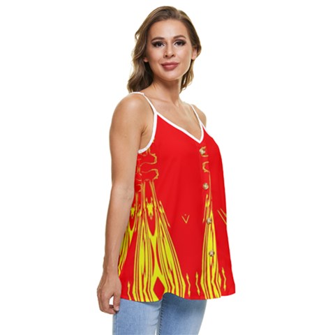 Casual Spaghetti Strap Chiffon Top 