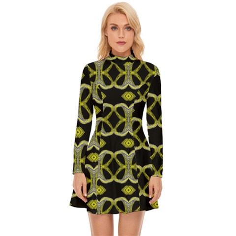Long Sleeve Velour Longline Dress 