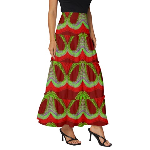 Tiered Ruffle Maxi Skirt 
