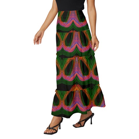 Tiered Ruffle Maxi Skirt 