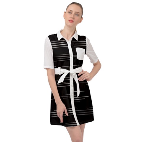 Belted Shirt Dress 