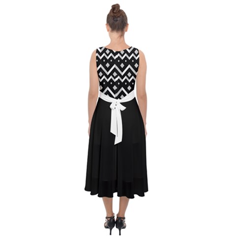 Midi Tie-Back Chiffon Dress 