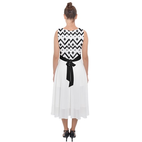 Midi Tie-Back Chiffon Dress 