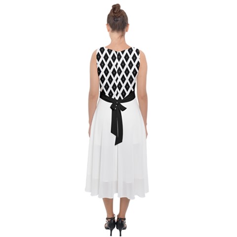 Midi Tie-Back Chiffon Dress 