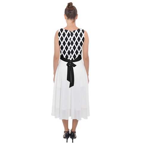 Midi Tie-Back Chiffon Dress 