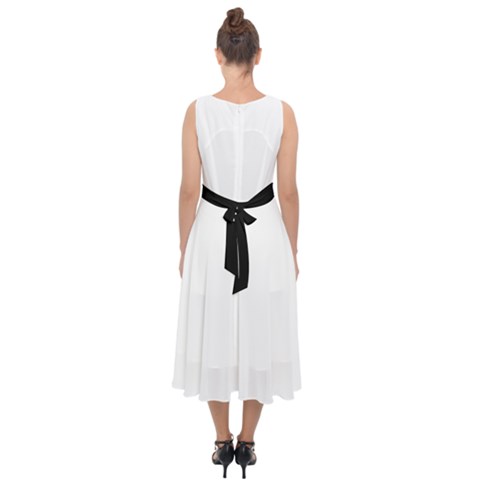 Midi Tie-Back Chiffon Dress 