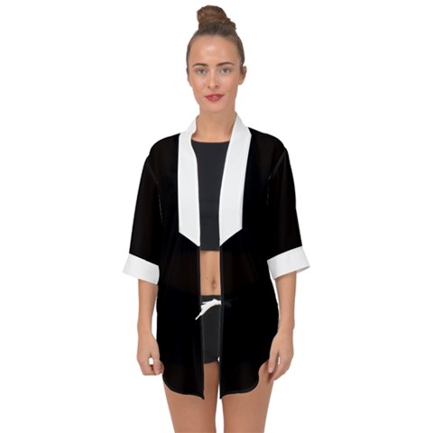 Open Front Chiffon Kimono 