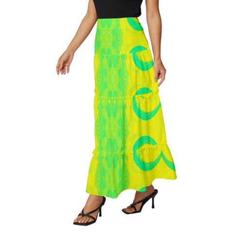 Tiered Ruffle Maxi Skirt 