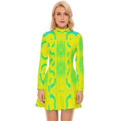 Long Sleeve Velour Longline Dress