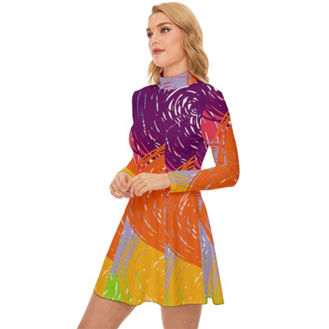 Long Sleeve Velour Longline Dress 