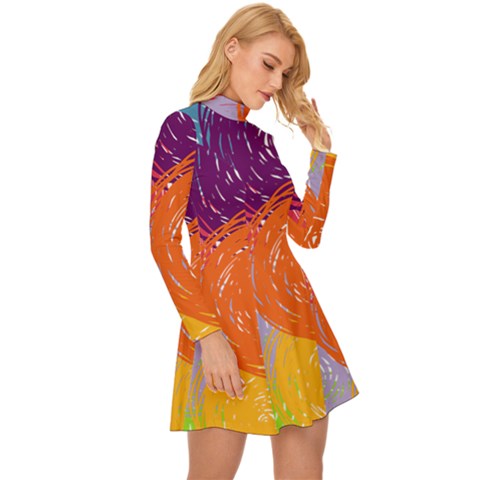 Long Sleeve Velour Longline Dress 