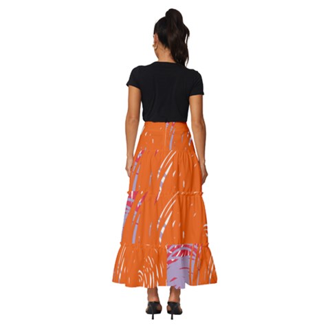 Tiered Ruffle Maxi Skirt 