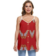 Casual Spaghetti Strap Chiffon Top