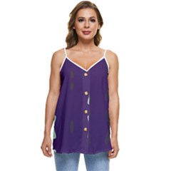 Casual Spaghetti Strap Chiffon Top