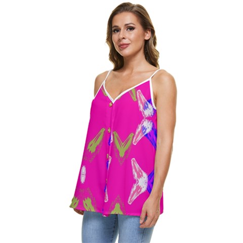 Casual Spaghetti Strap Chiffon Top 