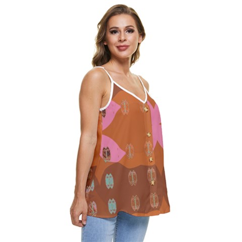 Casual Spaghetti Strap Chiffon Top 