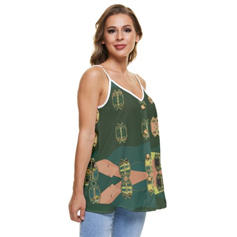 Casual Spaghetti Strap Chiffon Top 