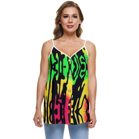 Casual Spaghetti Strap Chiffon Top 