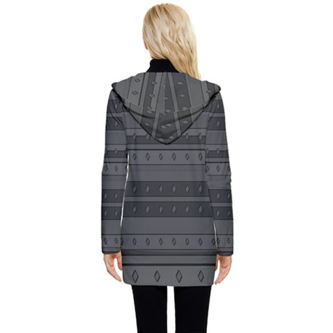 Button Up Hooded Coat  