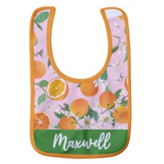 Orange Name Baby Bib