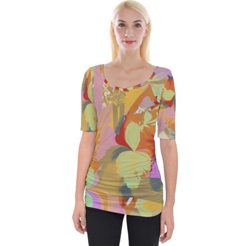 Wide Neckline T-Shirt 