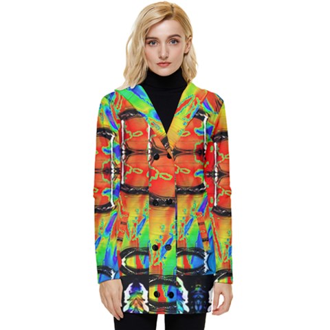 Button Up Hooded Coat  
